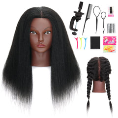 MannequeenHead full hair mannequin head for realistic braiding practice