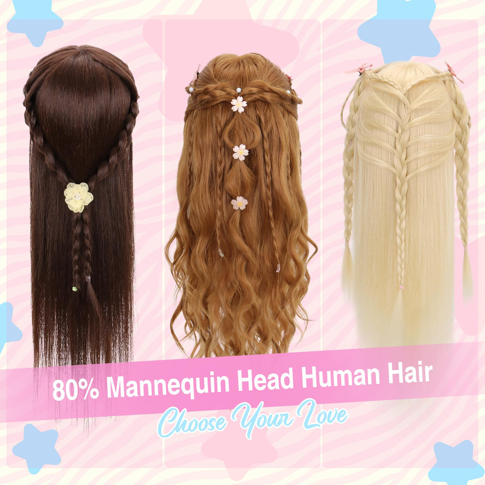 MannequeenHead hair washing conditioning—gentle care routine demonstration with real hair.