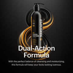 MANSCAPED aloe leaf in formula showcasing soothing hydration and shine.