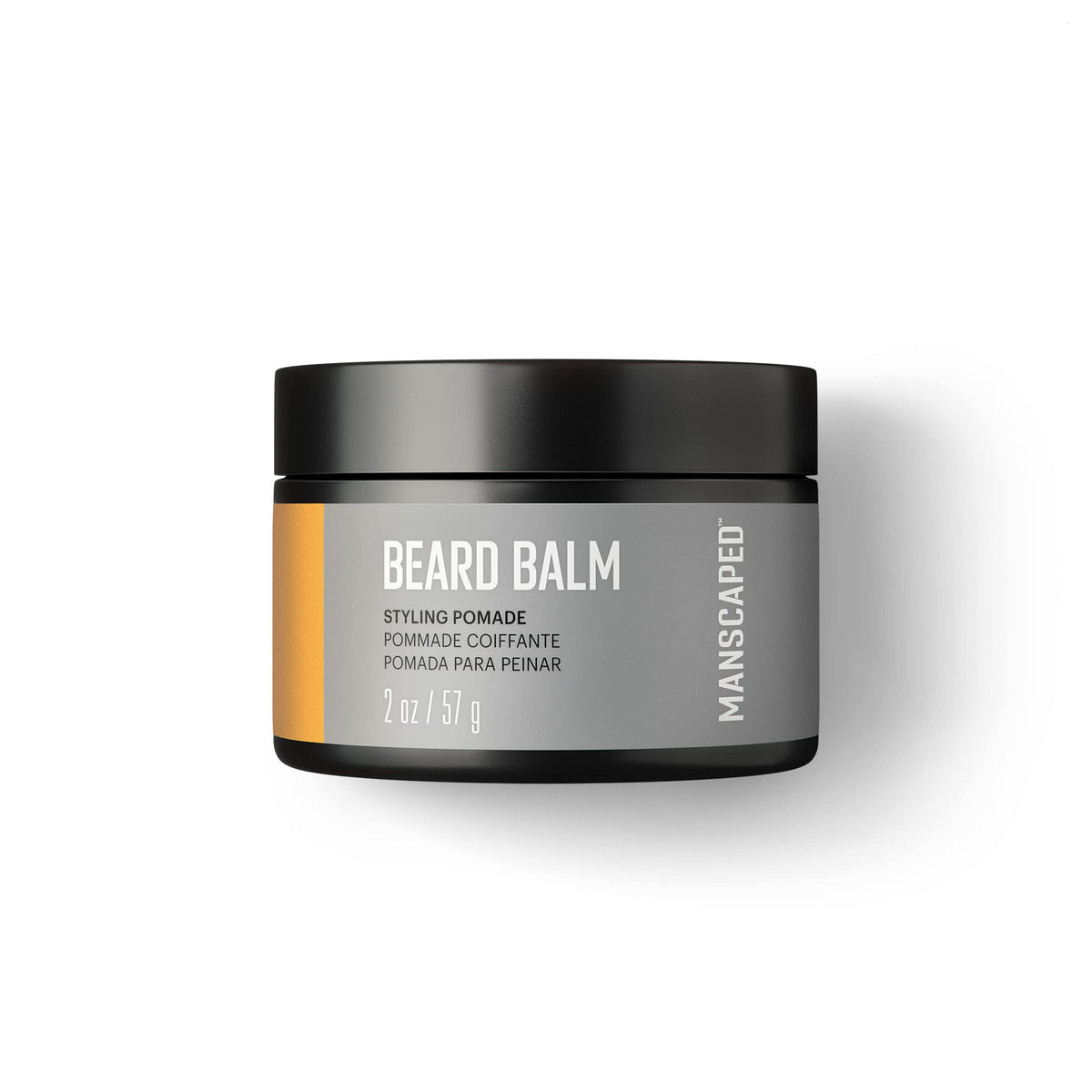 MANSCAPED Beard Balm jar closeup showing rich texture for easy styling.