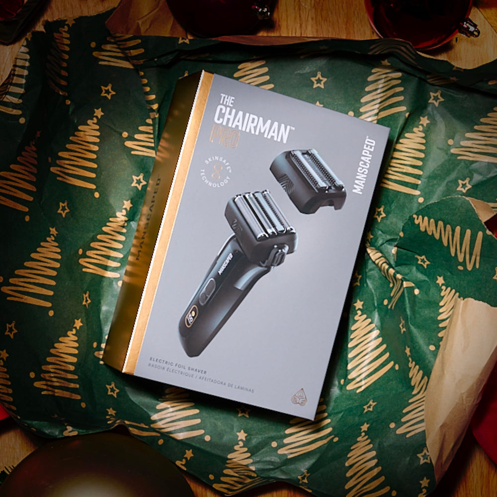 MANSCAPED The Chairman PRO SkinSafe four-blade foil delivers a close shave with gentle care.