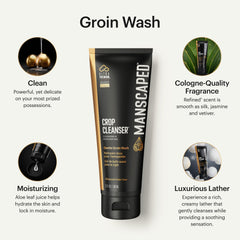 MANSCAPED Crop Cleanser with vitamin E boost for skin hydration during use