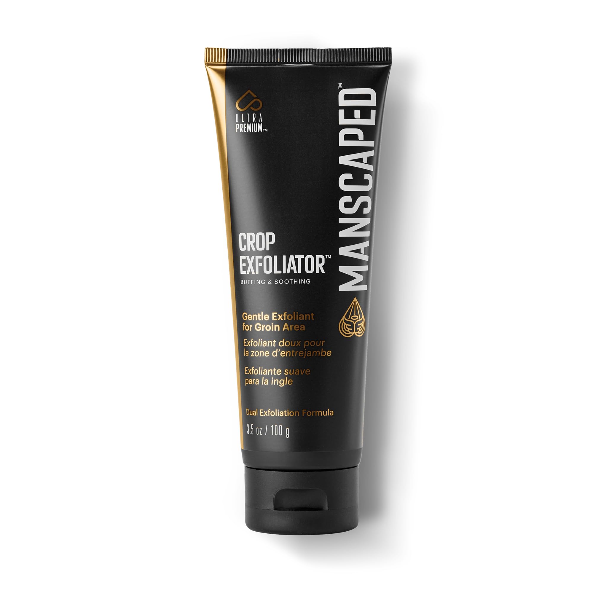 MANSCAPED Crop Exfoliator bottle for pre-shave exfoliation and smooth skin