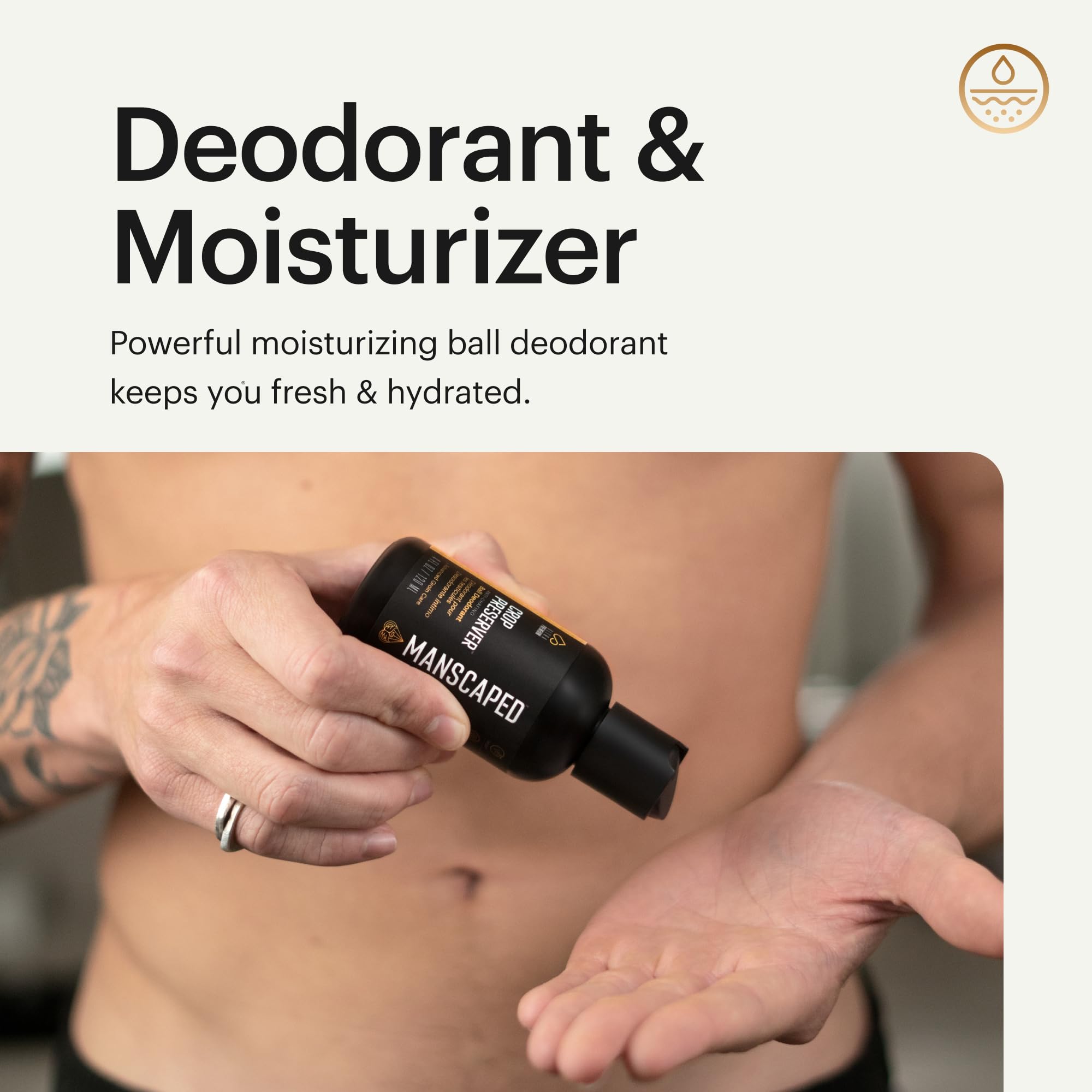 MANSCAPED Crop Preserver refined scent enhances everyday grooming.