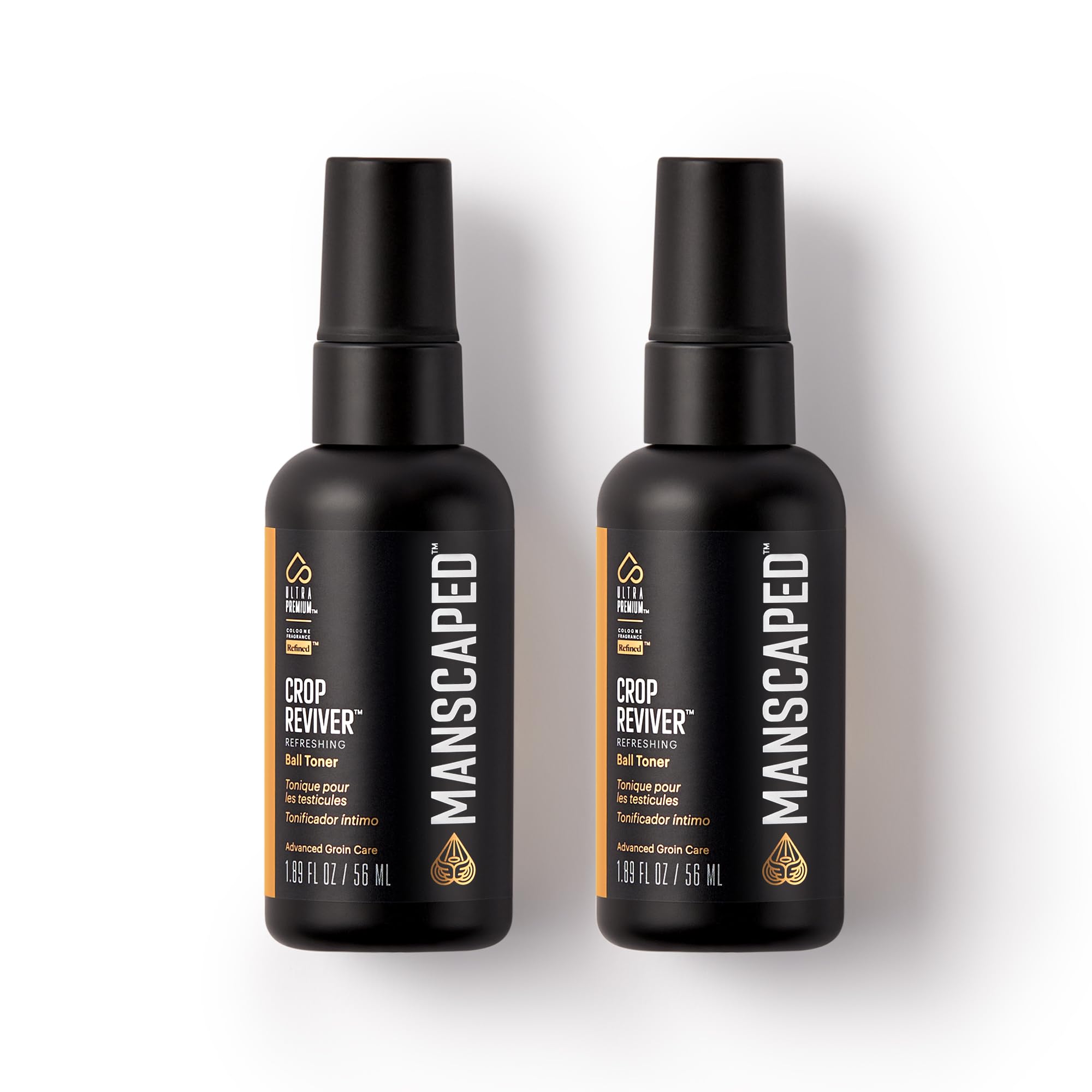 MANSCAPED Crop Reviver bottle pour ready to cool and refresh after workouts.