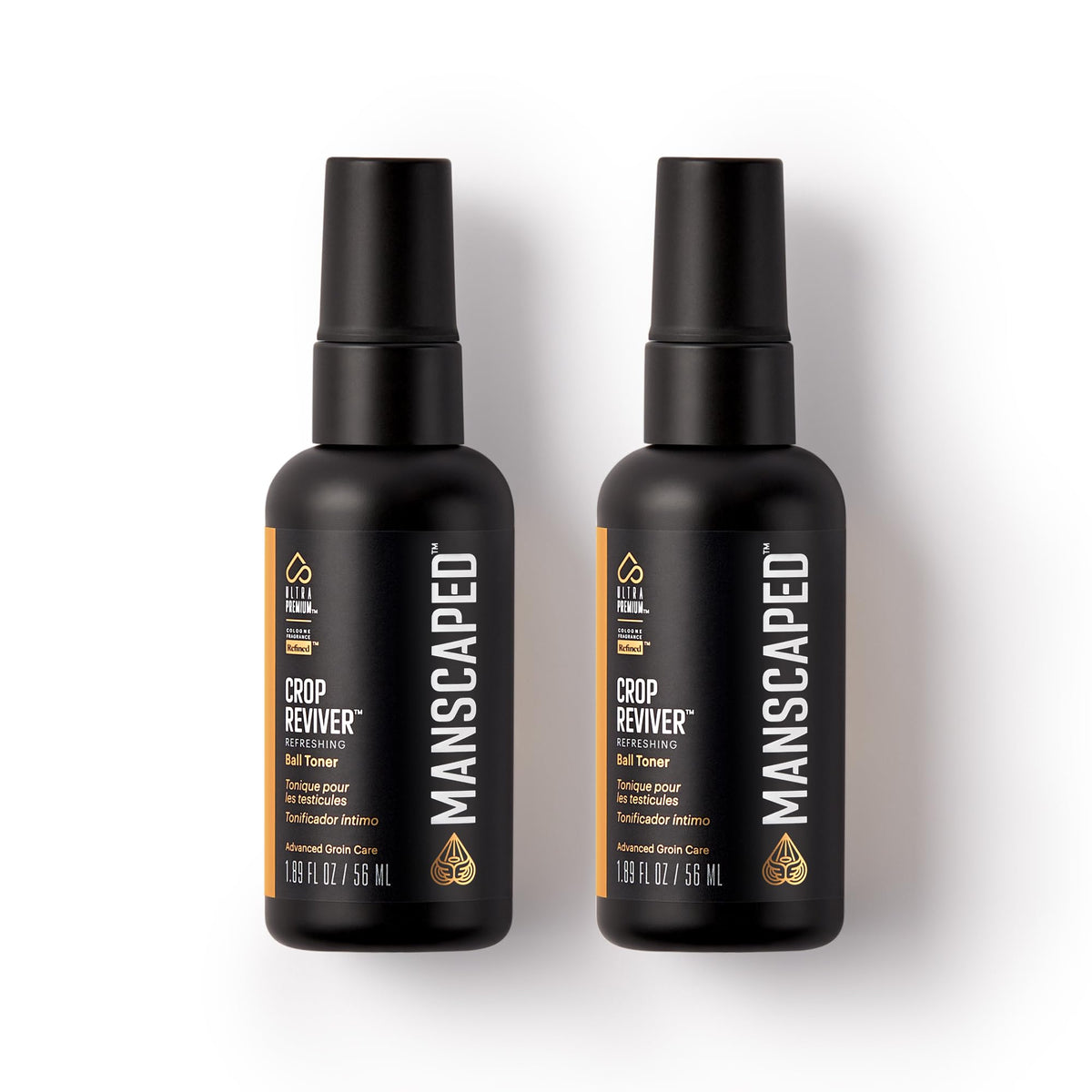 MANSCAPED Crop Reviver bottle pour ready to cool and refresh after workouts.