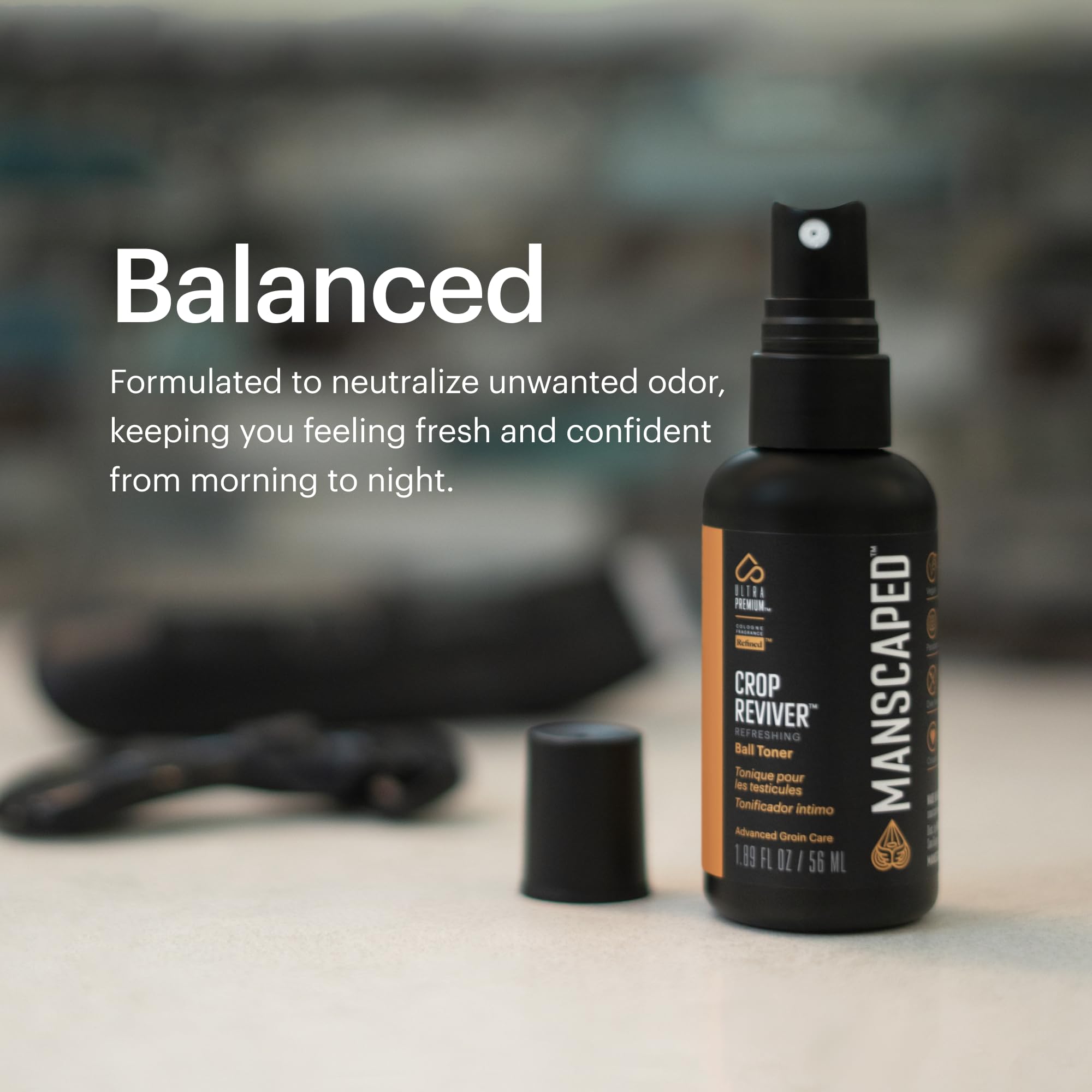MANSCAPED Crop Reviver travel-size pack suited for trips and hotels.