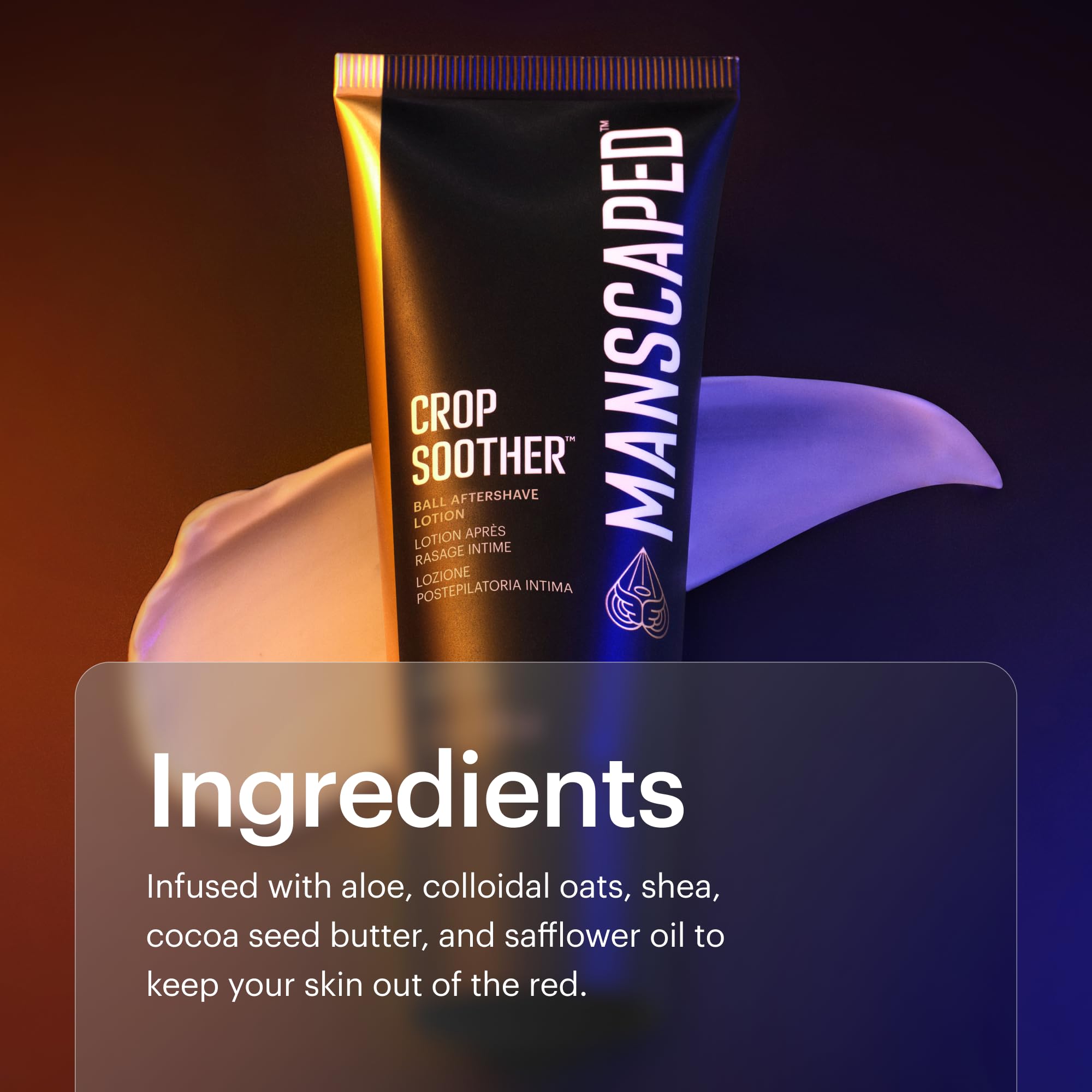 Aloe vera component of MANSCAPED Crop Soother lotion for skin hydration.