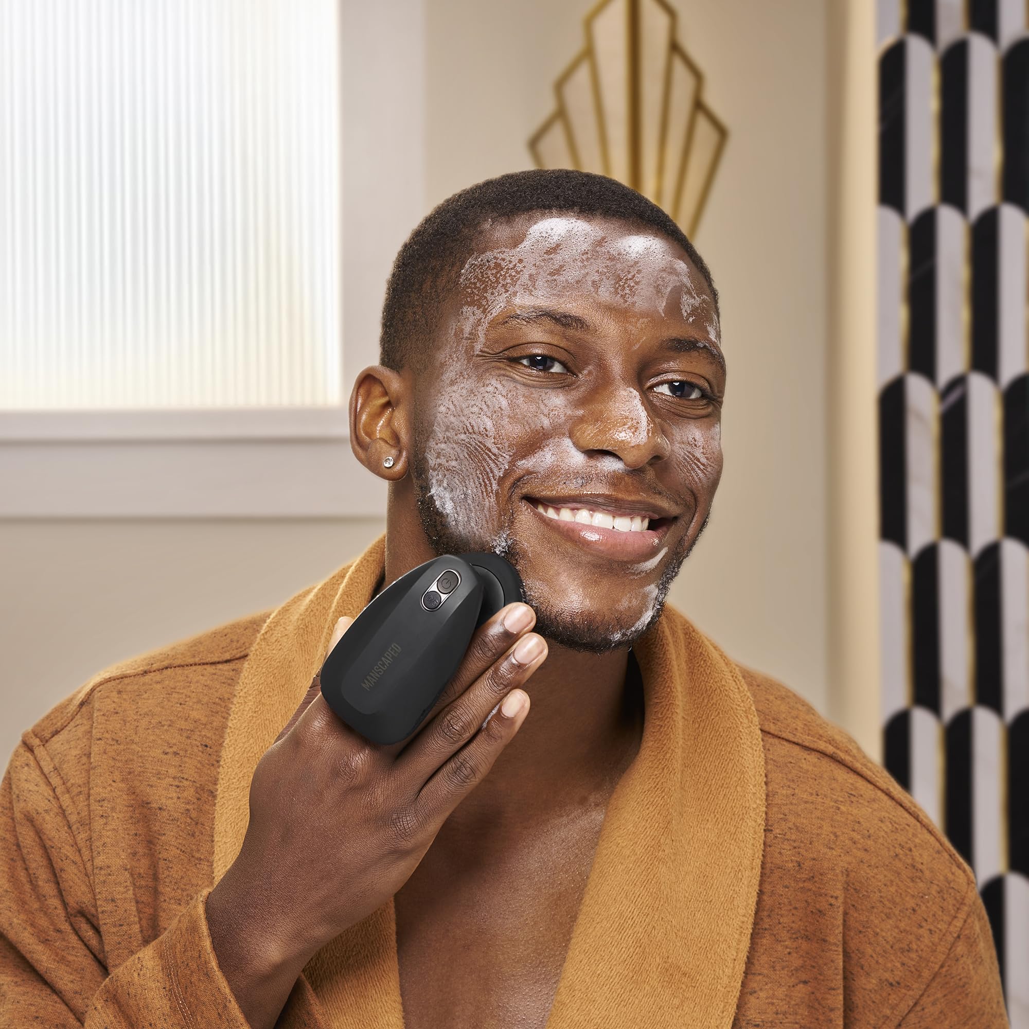 MANSCAPED The Face Buffer PRO 60-second routine for quick cleansing.