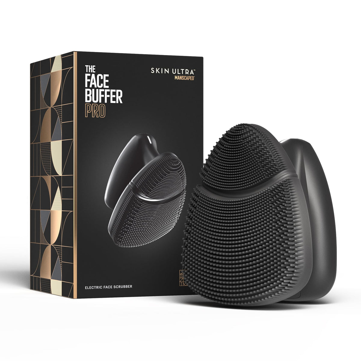 MANSCAPED The Face Buffer PRO front view for a gentle daily cleanse.