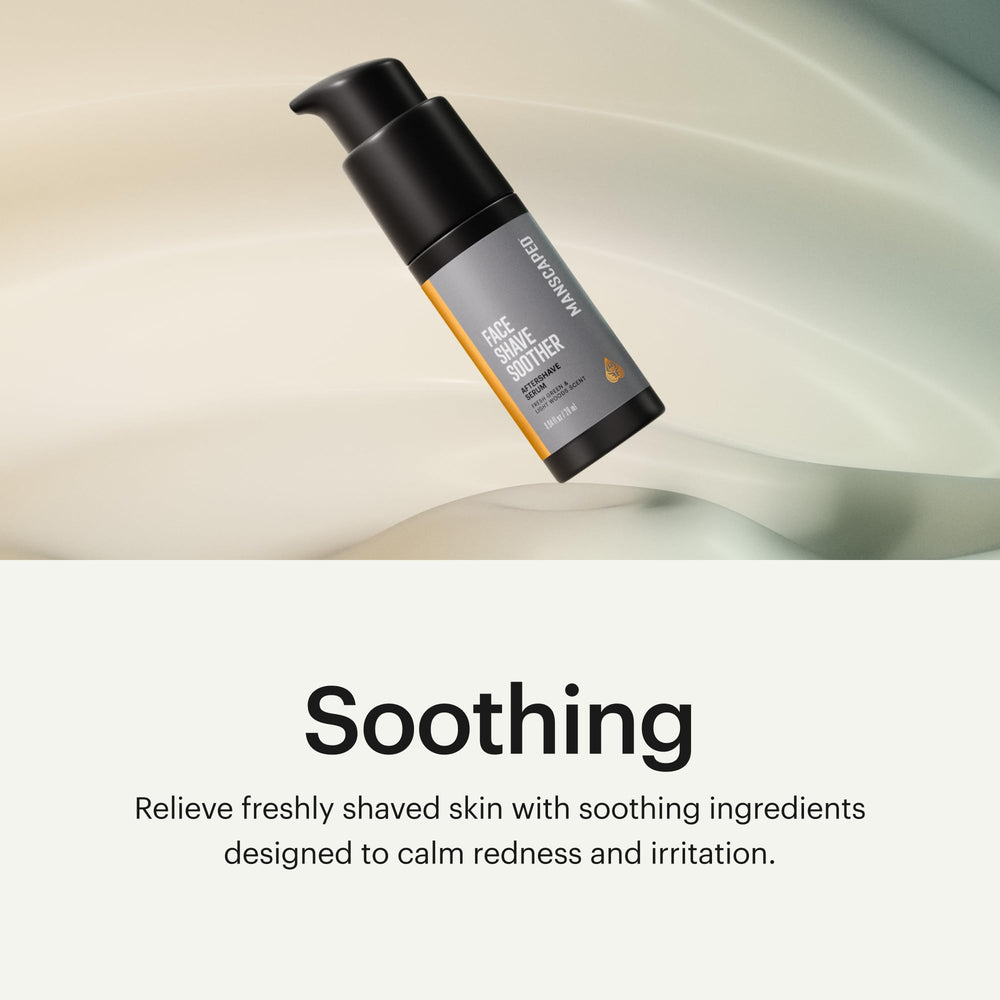 MANSCAPED Face Shave Soother menthyl lactate cooling action shown