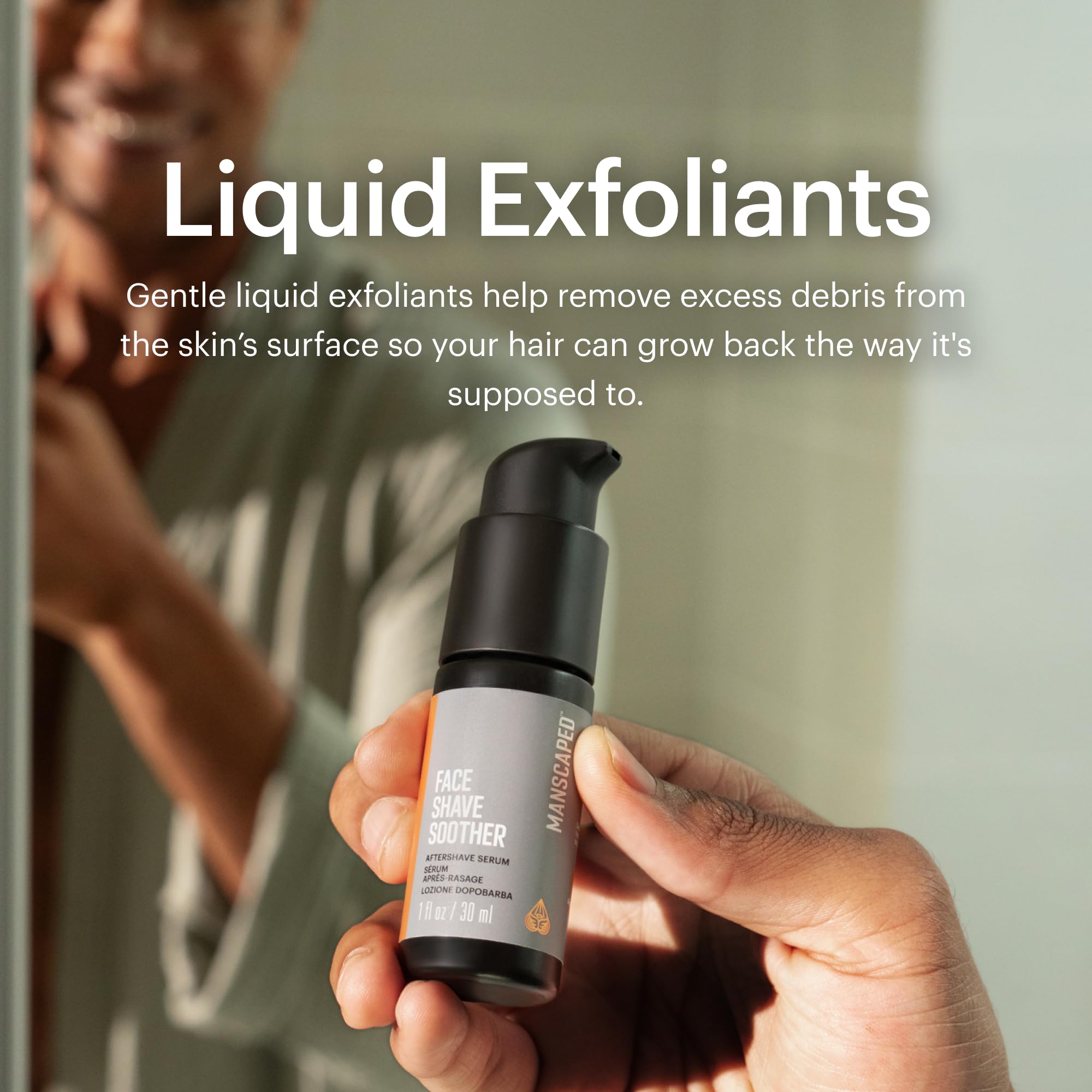 MANSCAPED Face Shave Soother niacinamide ingredient highlighting gentle conditioning