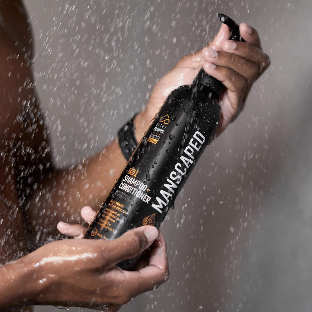 MANSCAPED refined citrus fragrance with jasmine and vetiver aroma release.