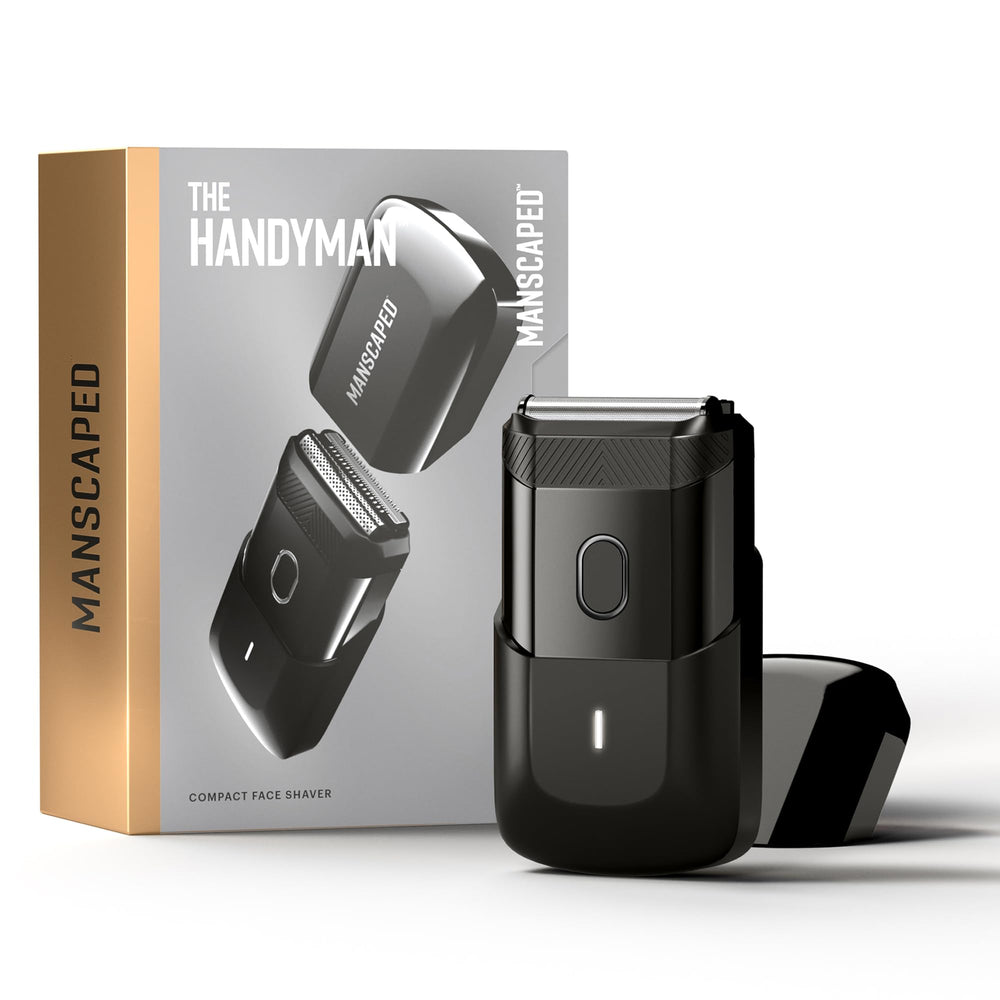 MANSCAPED Handyman compact shaver with sleek travel-ready silhouette for on‑the‑go grooming.