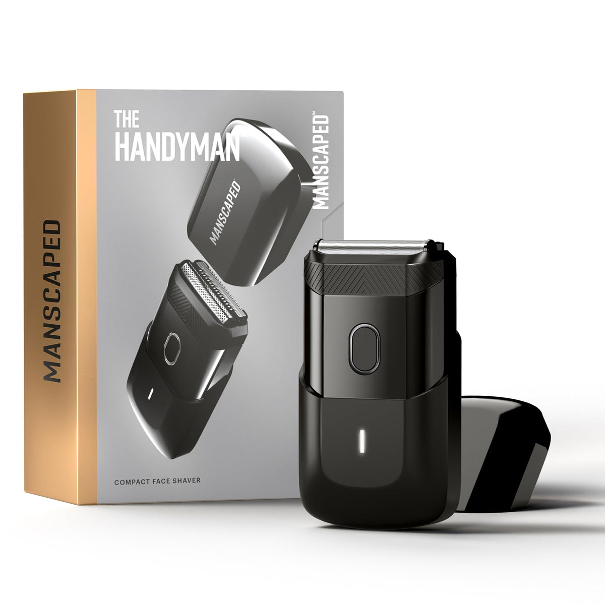 MANSCAPED Handyman compact shaver with sleek travel-ready silhouette for on‑the‑go grooming.