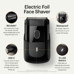MANSCAPED Handyman dual‑action SkinSafe blade close‑up for comfortable trimming.