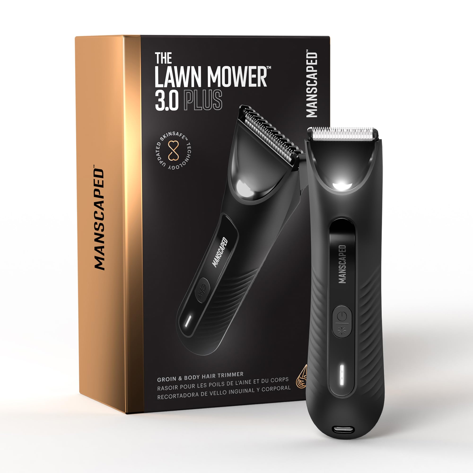 MANSCAPED Lawn Mower 3.0 Plus 60-minute runtime.