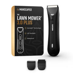 MANSCAPED Lawn Mower 3.0 Plus trimmer in hand for precise grooming.