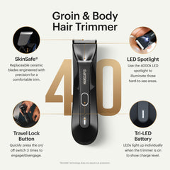MANSCAPED The Lawn Mower 4.0 waterproof-design ideal for wet-dry grooming in the shower.