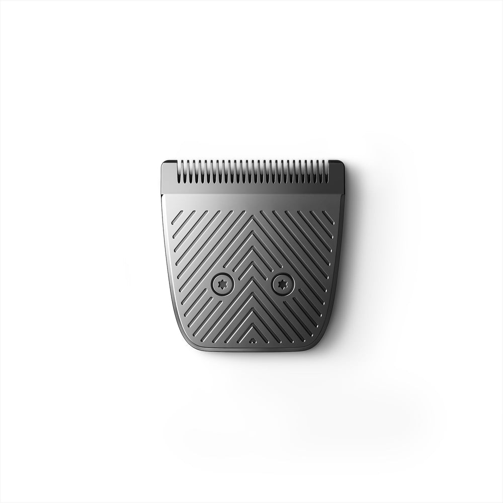 MANSCAPED skinSafe guard close-up shows metal guard reducing nicks during groin grooming.