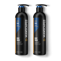 MANSCAPED Persevere body wash bottle-front highlighting premium hydration and clean feel