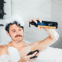 MANSCAPED Persevere body wash pump-dispense demonstrates easy daily cleansing