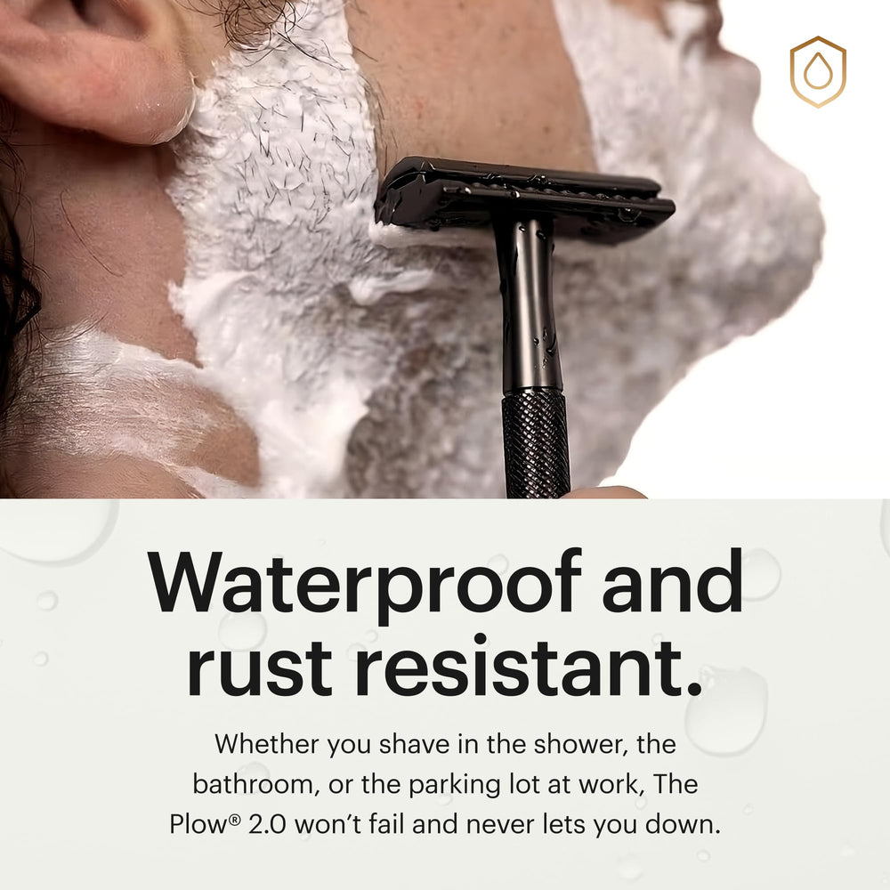 MANSCAPED The Plow 2.0 metal coating shows durable finish for long-term use.