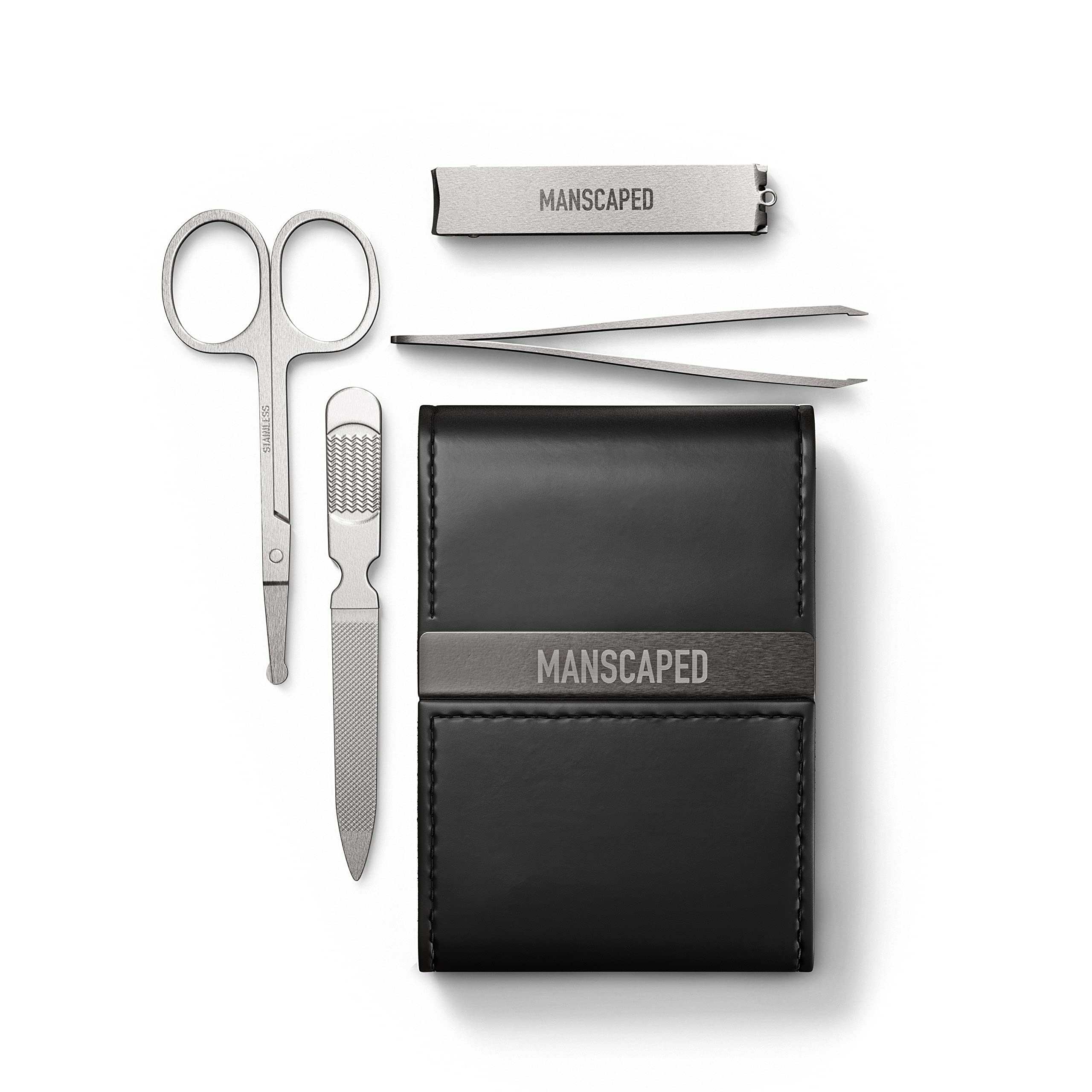 MANSCAPED Shears 2.0 compact case close-up aids travel-ready organization.