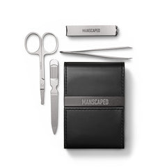 MANSCAPED Shears 2.0 compact case close-up aids travel-ready organization.