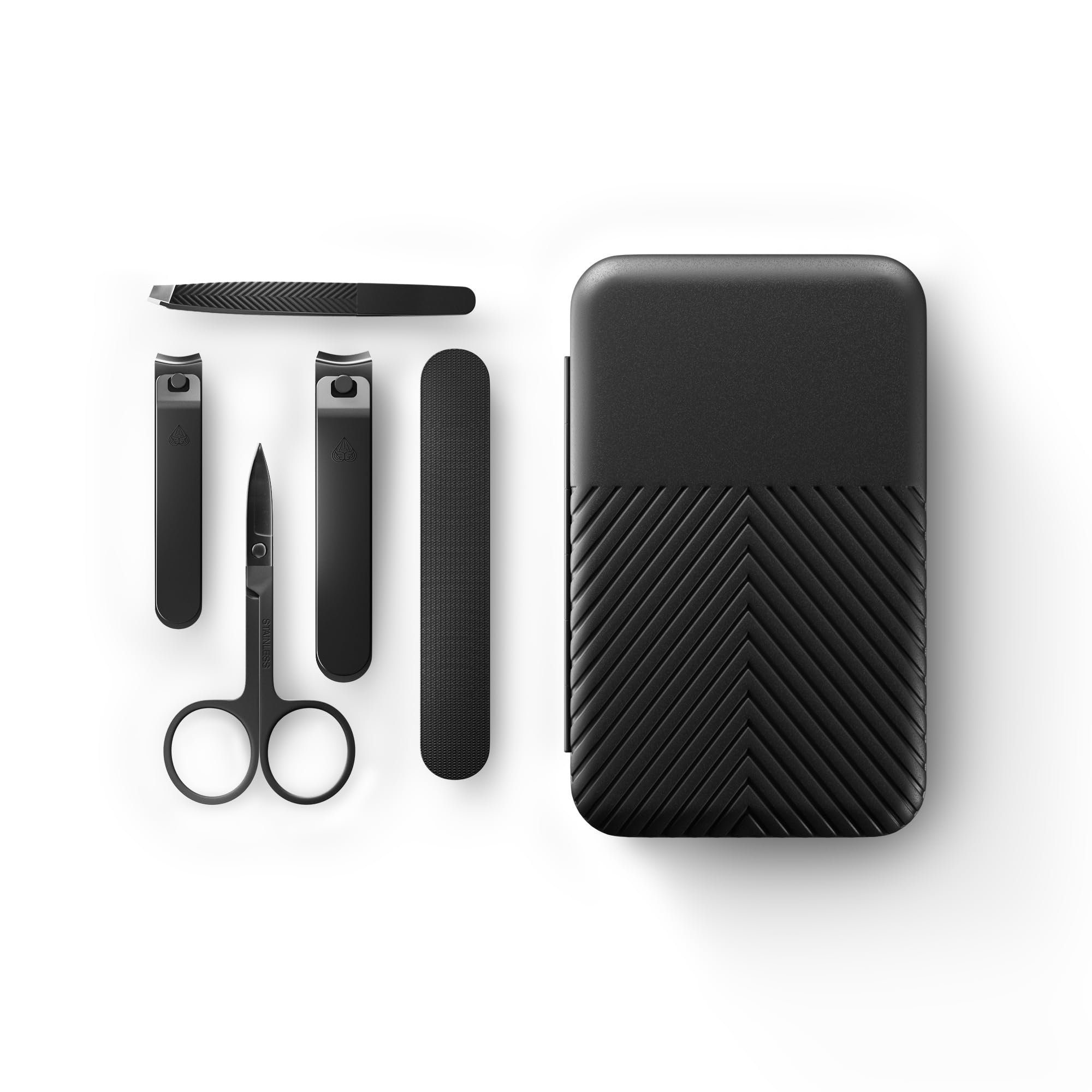 MANSCAPED Shears 3.0 travel case open shows organized on-the-go grooming tools.