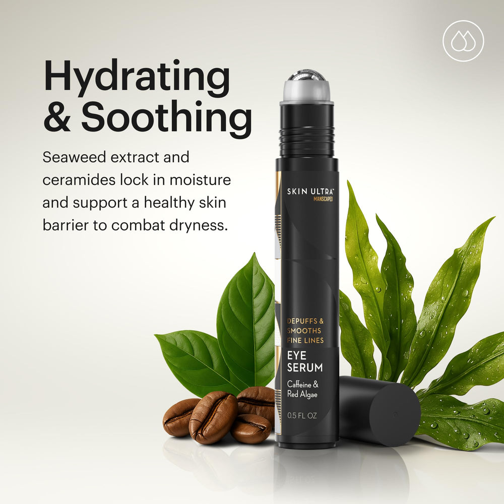 MANSCAPED Skin Ultra Eye Serum apply under-eye for daily refresh.