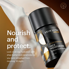MANSCAPED Skin Ultra bottle angled to highlight compact 2 oz size.
