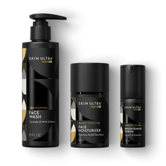 MANSCAPED Skin Ultra face wash bottle promotes brighter, smoother skin with gentle exfoliation.