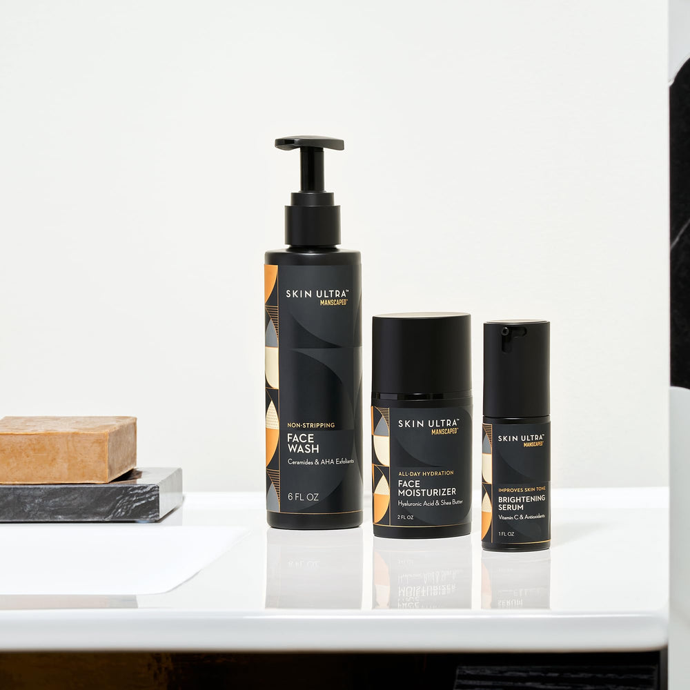 MANSCAPED Skin Ultra masculine scent closeup evokes fresh morning ritual.