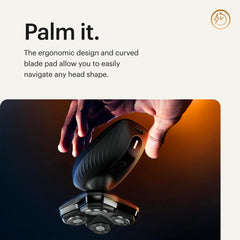 MANSCAPED The Dome Shaver Plus four-blade-heads in action for an even glide