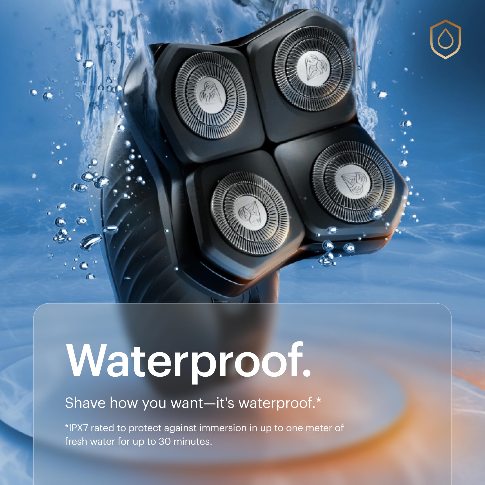 MANSCAPED The Dome Shaver Plus waterproof design supports versatile use