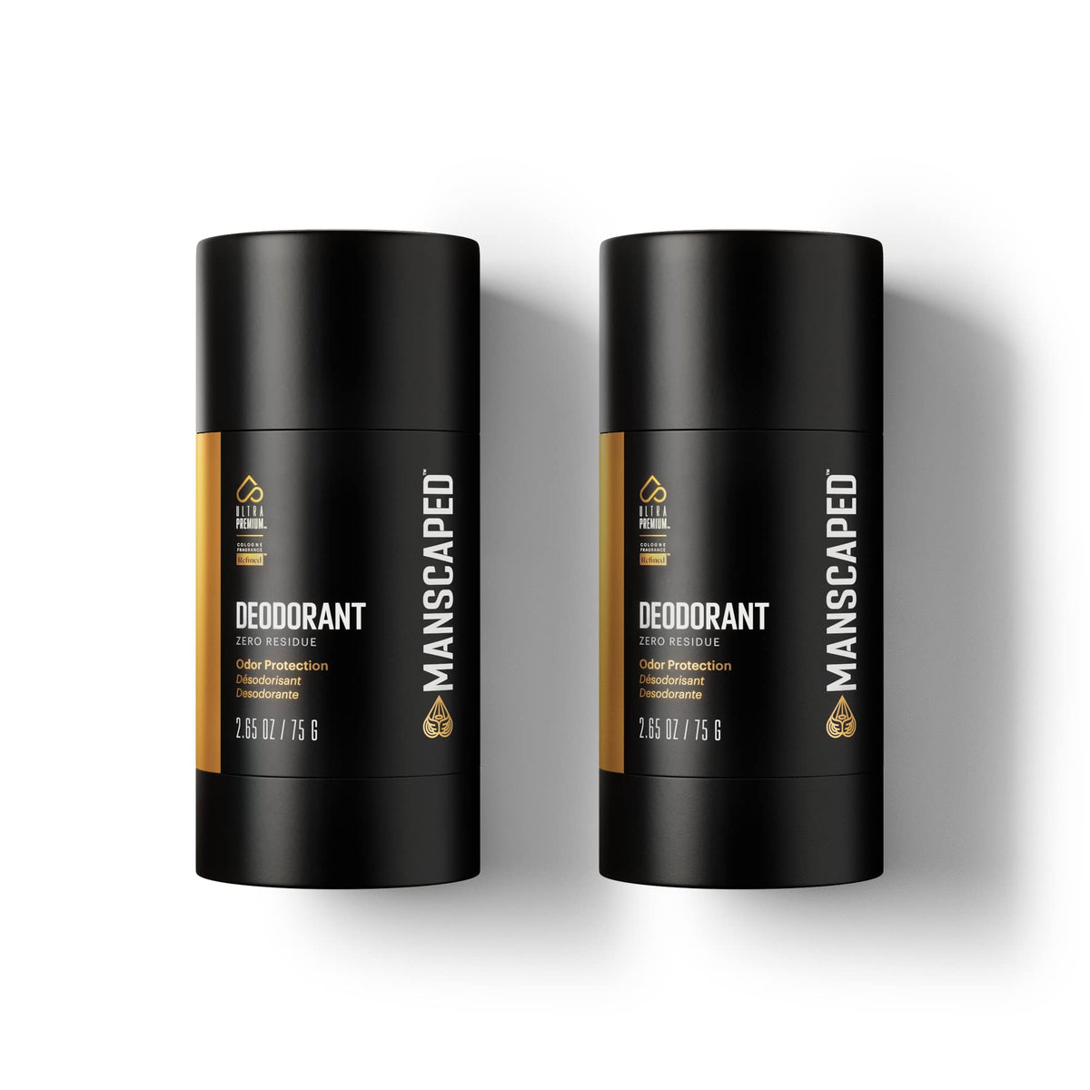 MANSCAPED UltraPremium deodorant application demonstrates clear, fast-drying protection