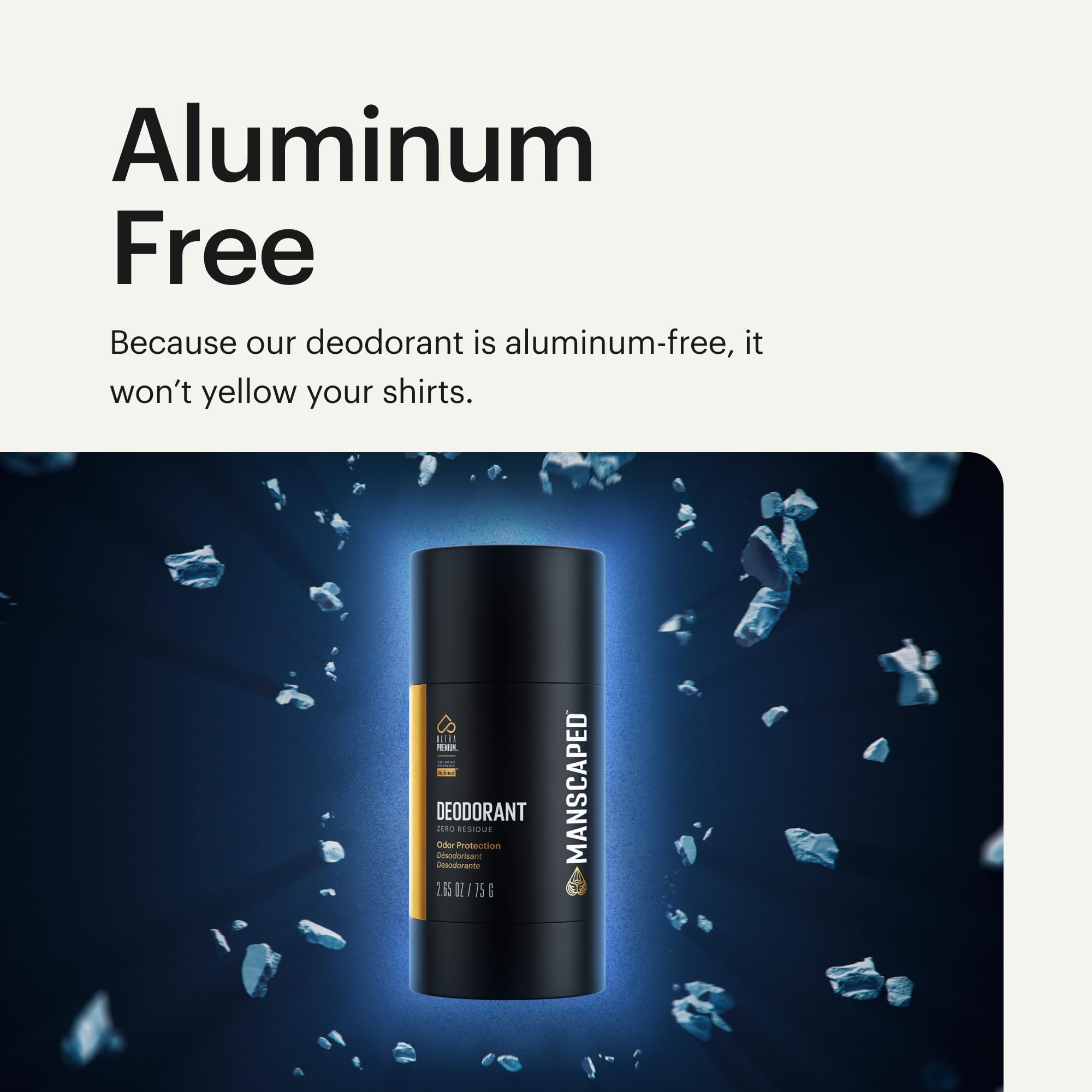MANSCAPED UltraPremium deodorant supports comfortable hugs and daily activity