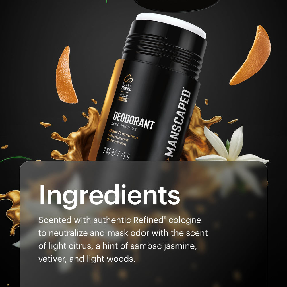 Close-up of MANSCAPED UltraPremium deodorant stick texture