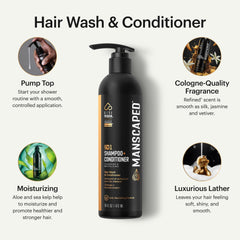 MANSCAPED ultrapremium sea kelp ingredients highlight nourishing minerals for hydrated hair.