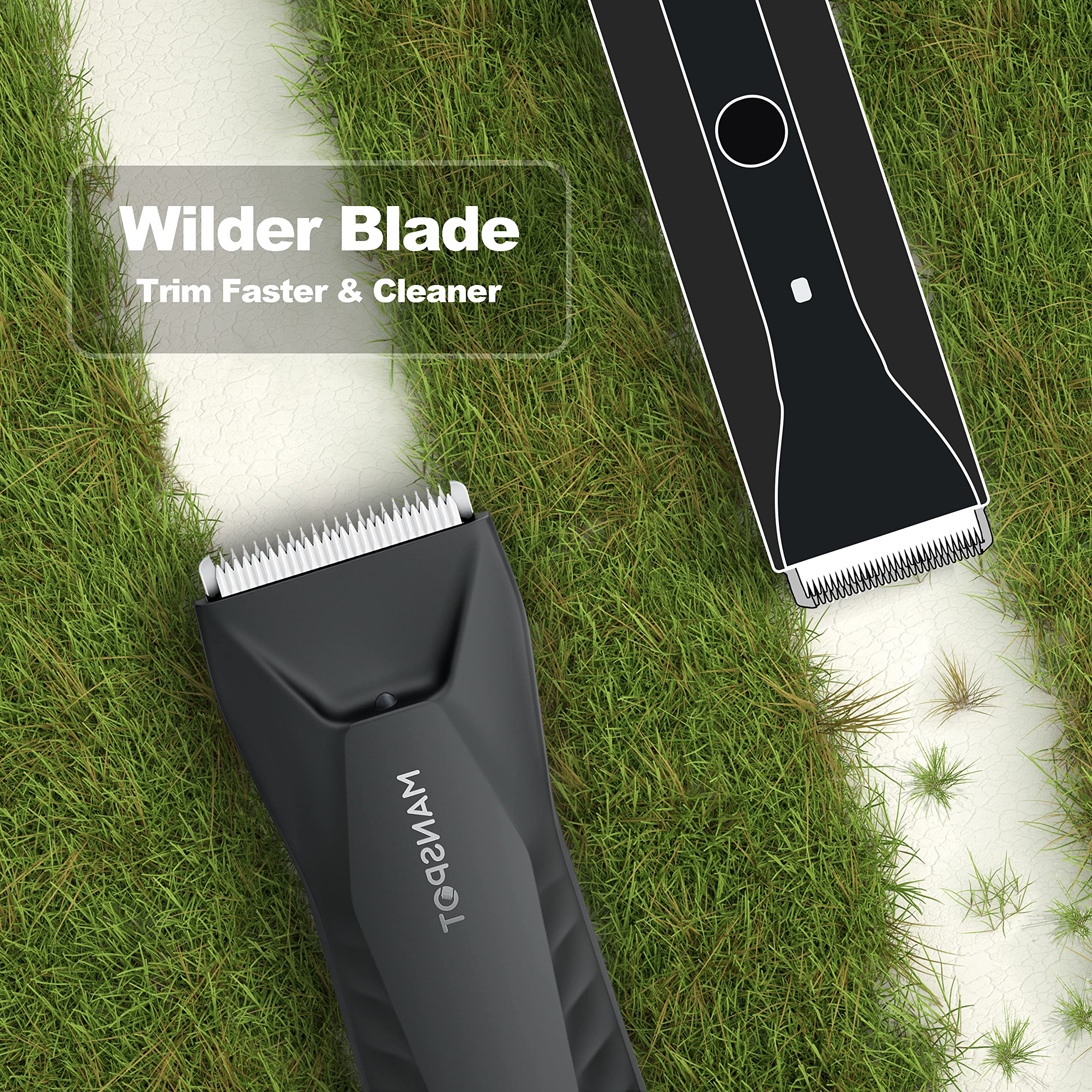 MANSPOT 90-minute battery life supports extended grooming sessions between charges.