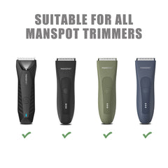 MANSPOT ceramic blade closeup highlights rust resistance and smooth trim potential