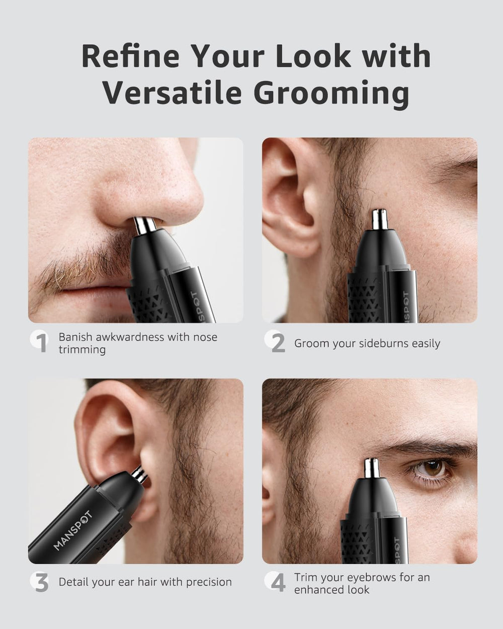 MANSPOT compact travel design ideal for on-the-go grooming.
