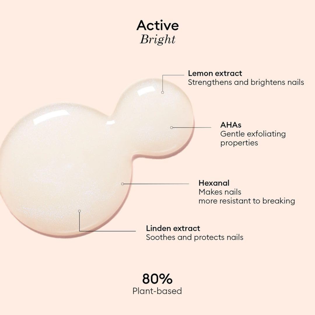 Manucurist Active Bright made-in-France bottle underscores premium nail care.