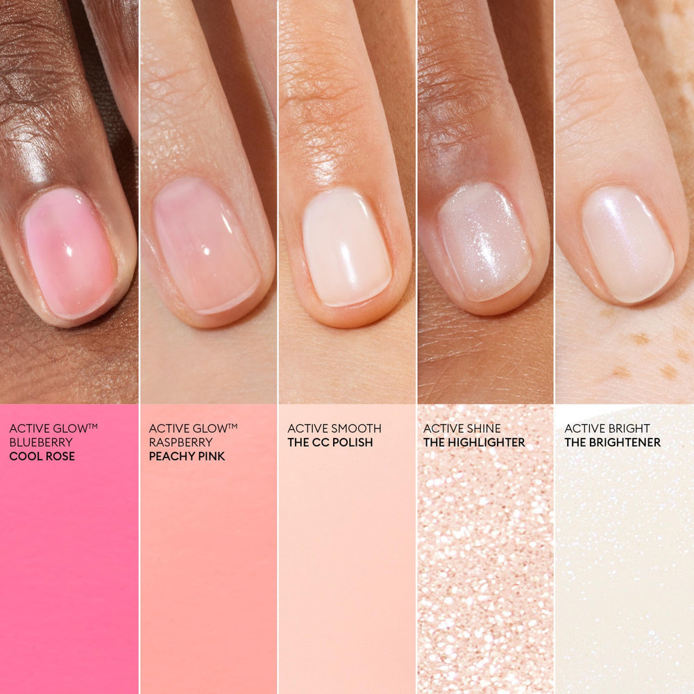 Manucurist Active Shine swatch captures glossy finish and light-reflecting shine