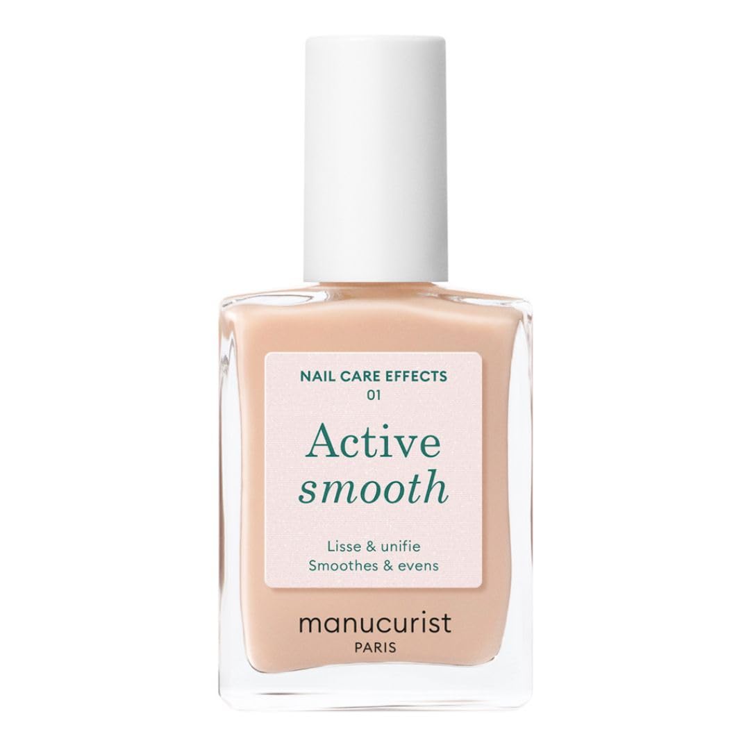 Manucurist Active Smooth 01 close-up nails with smooth beige finish for ridge reduction