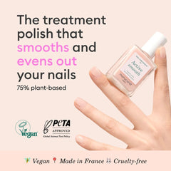 Manucurist Active Smooth texture swatch reveals smooth, rosé finish.