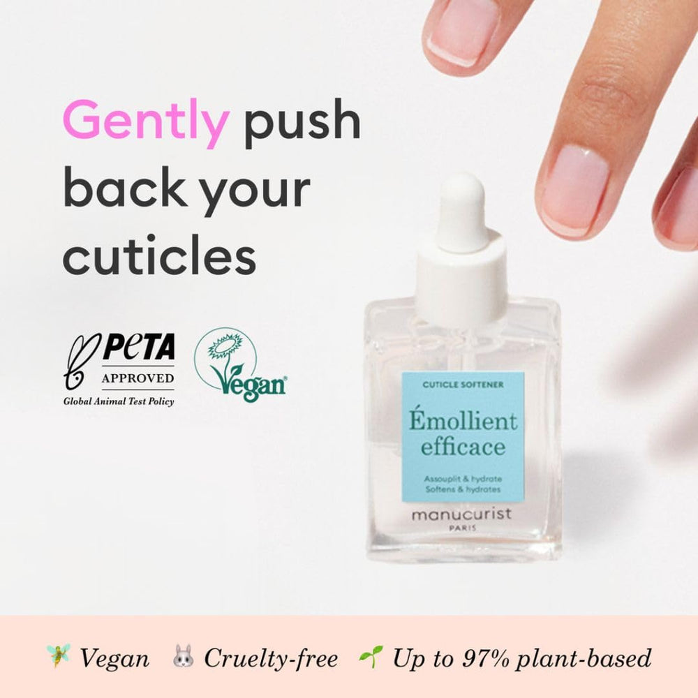 Manucurist Cuticle Remover applied to cuticle for softening