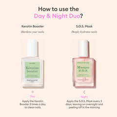 Manucurist Day Night application brush shows how to apply the Keratin Booster