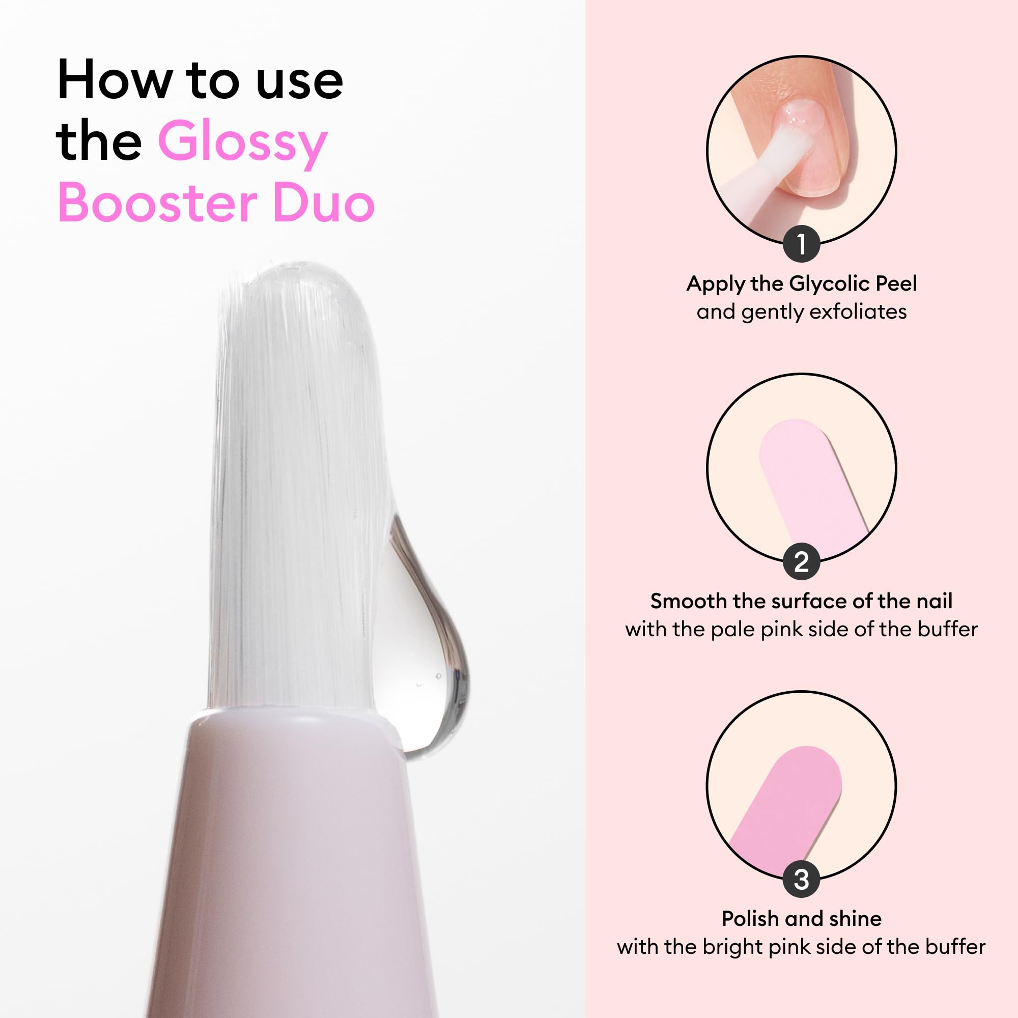 Manucurist Glossy Booster Duo plant-based ingredients offer natural, gentle nail care